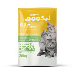  LEKOOO CAT FOOD Kitten RICE IN CHICKEN 2kg أكل قطط جاف6973033846201