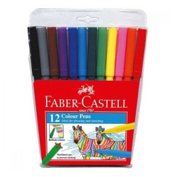  فابر كاستل قلم ألوان برأس فايبر 12 لون